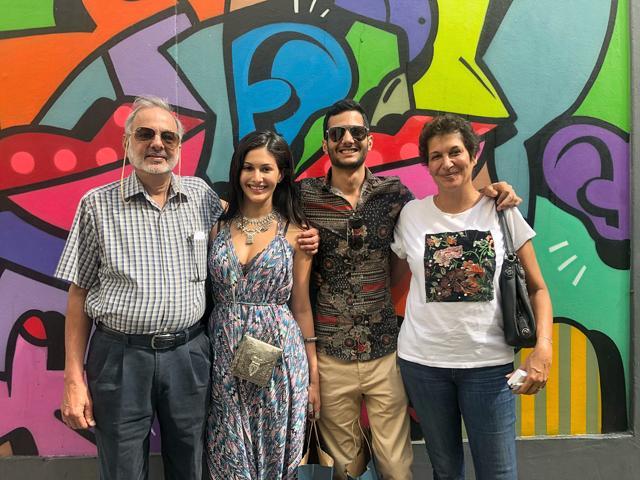 Amyra Dastur with her parents and her brother, who works in London as a chef. Amyra Dastur with her parents and her brother, who works in London as a chef.