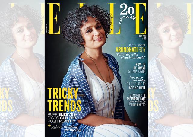 Arundhati Roy on the cover of Elle India Arundhati Roy on the cover of Elle India