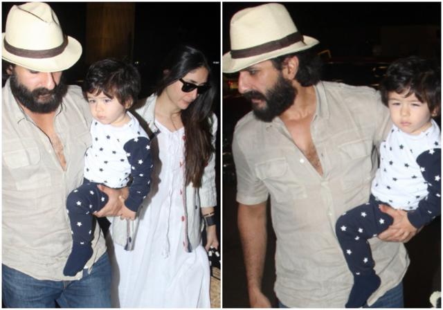 Taimur Ali Khan looks sleepy in these pictures. (Viral Bhayani) Taimur Ali Khan looks sleepy in these pictures. (Viral Bhayani)