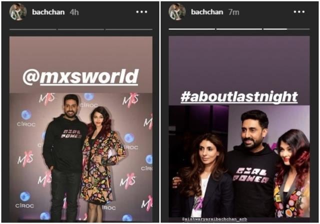 Aabhishek Bachchan proudly showed off his Girl Power jacket. Aabhishek Bachchan proudly showed off his Girl Power jacket.