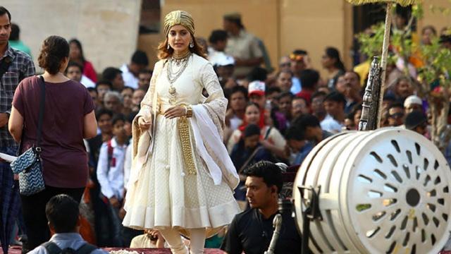 Kangana Ranaut on the sets of Manikarnika. Kangana Ranaut on the sets of Manikarnika.