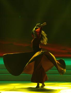 Zia performing the sufi whirl Zia performing the sufi whirl