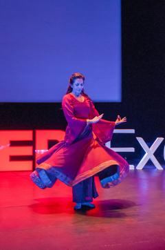 Zia Nath performing at a TEDX event Zia Nath performing at a TEDX event