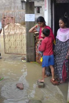 Water logging after continuous rain at Vidya nagar in Ranchi, September 2, 2018. (HT Photo ) Water logging after continuous rain at Vidya nagar in Ranchi, September 2, 2018. (HT Photo )
