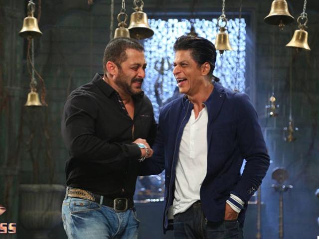 Salman Khan and Shah Rukh Khan in the promo for Bigg Boss 9. Salman Khan and Shah Rukh Khan in the promo for Bigg Boss 9.