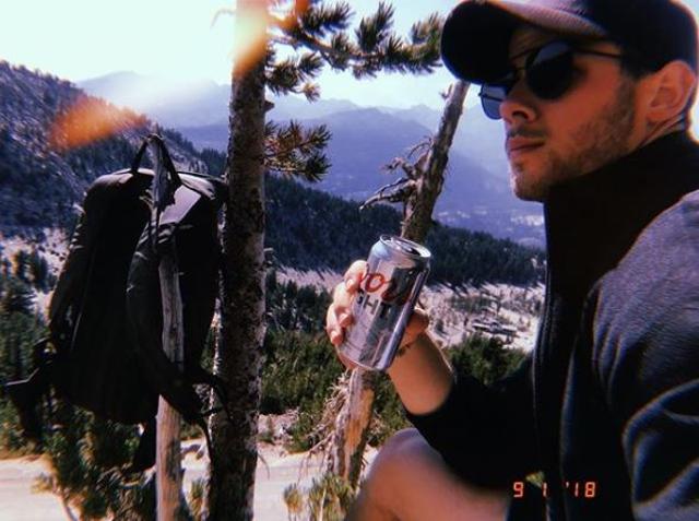 Priyanka Chopra clicked this image of Nick Jonas as they vacationed at Mammoth Mountains.