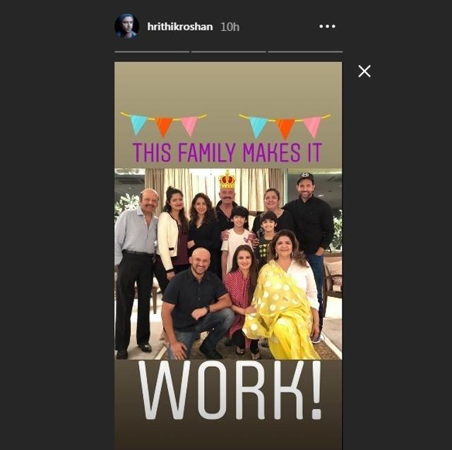 Birthday ‘boy’ Rakesh Roshan with his family members. Birthday ‘boy’ Rakesh Roshan with his family members.