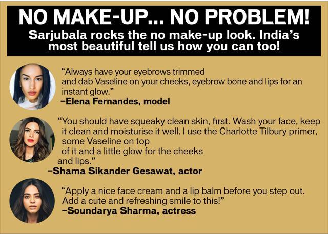 Celebrities and make-up enthusiasts share tips on sporting the no make-up look Celebrities and make-up enthusiasts share tips on sporting the no make-up look
