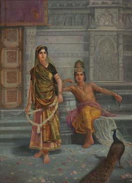 Radha and Krishna, 1915, an example of the artist’s skill at depicting the play of light and shadow. (DAG Collection) Radha and Krishna, 1915, an example of the artist’s skill at depicting the play of light and shadow. (DAG Collection)