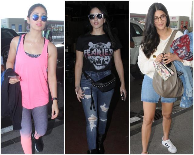 Airport diaries: Yami Gautam, Sunny Leone and Shruti Haasan Airport diaries: Yami Gautam, Sunny Leone and Shruti Haasan