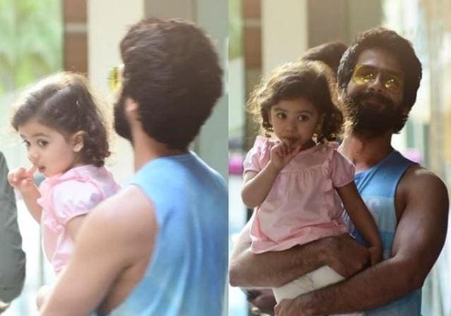 Shahid Kapoor and daughter Misha Kapoor. Shahid Kapoor and daughter Misha Kapoor.