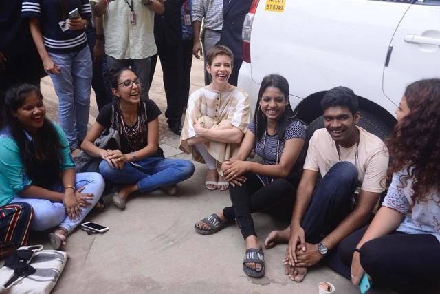 Kalki Koechlin at an event. (Viral Bhayani) Kalki Koechlin at an event. (Viral Bhayani)
