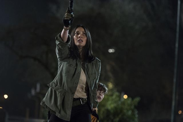 This image released by 20th Century Fox shows Olivia Munn, left, and Jacob Tremblay in a scene from The Predator. (AP) This image released by 20th Century Fox shows Olivia Munn, left, and Jacob Tremblay in a scene from The Predator. (AP)