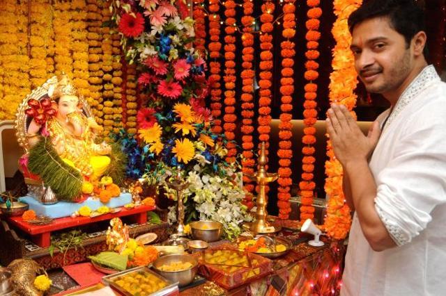 This year, the festival is extra special for Shreyas as his daughter Aadya will be celebrating her first Ganeshotsav This year, the festival is extra special for Shreyas as his daughter Aadya will be celebrating her first Ganeshotsav