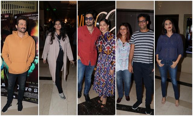 Anil Kapoor, Rhea Kapoor, Ali Fazal, Frieda Pinto, Vikramaditya Motwane and Swara Bhaskar at Love Sonia screening. Anil Kapoor, Rhea Kapoor, Ali Fazal, Frieda Pinto, Vikramaditya Motwane and Swara Bhaskar at Love Sonia screening.