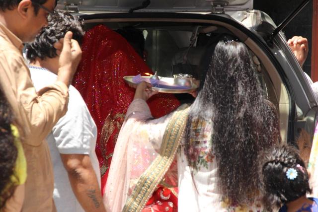 Arpita Khan Sharma at Ganesh Chaturthi celebrations. (Viral Bhayani) Arpita Khan Sharma at Ganesh Chaturthi celebrations. (Viral Bhayani)