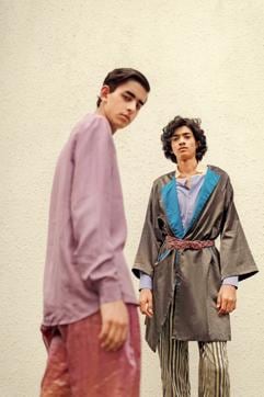 (From left) Amar’s family moved to the UK when he was three. On Him: Shirt, Dhruv Kapoor; pants, Akaaro by Gaurav Jai Gupta. Tuhir was not interested in modelling. On him: Shirt, Dhruv Vaish; Overlay (outerwear) and pants, Akaaro by Gaurav Jai Gupta. Location courtesy: Vis À Vis Experience Centre, New Delhi (Dolly Devi) (From left) Amar’s family moved to the UK when he was three. On Him: Shirt, Dhruv Kapoor; pants, Akaaro by Gaurav Jai Gupta. Tuhir was not interested in modelling. On him: Shirt, Dhruv Vaish; Overlay (outerwear) and pants, Akaaro by Gaurav Jai Gupta. Location courtesy: Vis À Vis Experience Centre, New Delhi (Dolly Devi)
