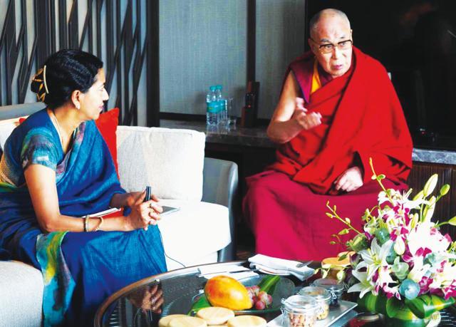 Shoba with His Holiness The Dalai Lama in Bengaluru Shoba with His Holiness The Dalai Lama in Bengaluru