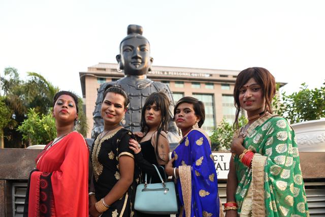 Transgenders strike a pose at Hijra Habba which was themed on Born This Way. (PHOTO: Sarang Gupta/Hindustan Times) Transgenders strike a pose at Hijra Habba which was themed on Born This Way. (PHOTO: Sarang Gupta/Hindustan Times)