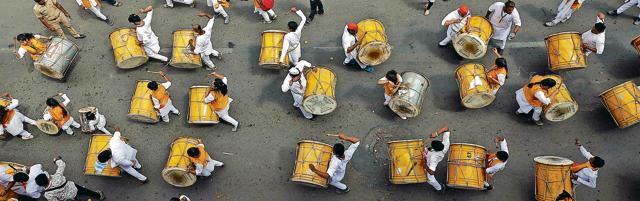 The dhol is often known as a mangal vadya (celebratory instrument) as well as ran vadya (instrument for encouragement during a battle). (HT Photo)