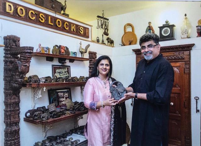 The most valuable collection of trick locks in India belongs to an Ahmedabad-based paediatrician, Dr Hiren Shah (seen here with his wife, Namita). ‘Trick locks are the true art of deception. They are mechanical puzzles that I find exciting to solve,’ he says. The most valuable collection of trick locks in India belongs to an Ahmedabad-based paediatrician, Dr Hiren Shah (seen here with his wife, Namita). ‘Trick locks are the true art of deception. They are mechanical puzzles that I find exciting to solve,’ he says.