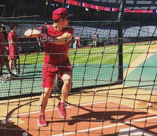 Nick Jonas enjoying a game of baseball on his birthday.