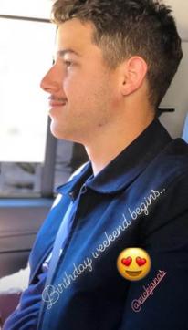 Priyanka Chopra posted a photo of Nick Jonas as his birthday weekend began. Priyanka Chopra posted a photo of Nick Jonas as his birthday weekend began.