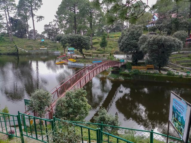 The Bhulla Tal — its name meaning the lake of the little brother — is a pretty excursion spot here. The Bhulla Tal — its name meaning the lake of the little brother — is a pretty excursion spot here.