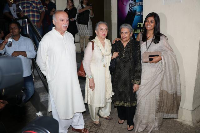 Nandita Das at the screening of her directorial Manto with the writer’s daughters Nusrat and Nuzhat.