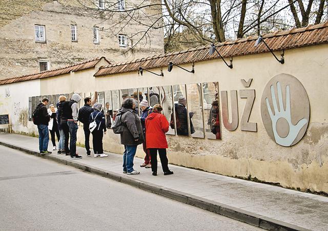Most visitors to Užupis’s Paupio Gatve can read the quirky republic’s constitution in their own language. Even in Hindi! (Don Sebastian) Most visitors to Užupis’s Paupio Gatve can read the quirky republic’s constitution in their own language. Even in Hindi! (Don Sebastian)