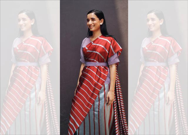 On Medha: Top with belt and trousers, Anomaly; sari, Anavila; jewellery, Mirakin (Farhan Hussain) On Medha: Top with belt and trousers, Anomaly; sari, Anavila; jewellery, Mirakin (Farhan Hussain)