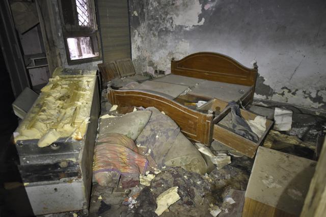 In the bedrooms, beds have most of their wood missing. (Burhaan Kinu/HT PHOTO) In the bedrooms, beds have most of their wood missing. (Burhaan Kinu/HT PHOTO)