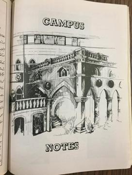 A sketch of Sophia College in an old issue of the college’s magazine of the same name.