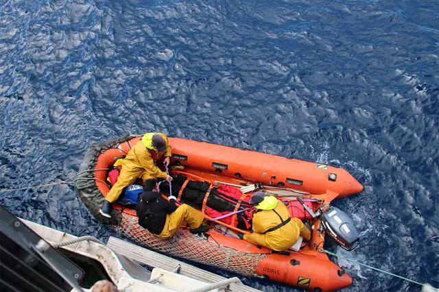 This handout picture released by the Australian Maritime Safety Authority on September 25, 2018 shows the French fisheries patrol vessel, the FPV Osiris, successfully locating and rescuing injured Indian sailor Abhilash Tomy in the Indian Ocean. (AFP Photo) This handout picture released by the Australian Maritime Safety Authority on September 25, 2018 shows the French fisheries patrol vessel, the FPV Osiris, successfully locating and rescuing injured Indian sailor Abhilash Tomy in the Indian Ocean. (AFP Photo)