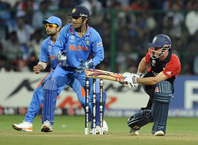 England captain Andrew Strauss hits the ball for 4 runs during the ICC Cricket World Cup match at Chinnaswamy Stadium, Bangalore, India (PA Images via Getty Images) England captain Andrew Strauss hits the ball for 4 runs during the ICC Cricket World Cup match at Chinnaswamy Stadium, Bangalore, India (PA Images via Getty Images)