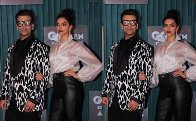 Karan Johar with Deepika Padukone.