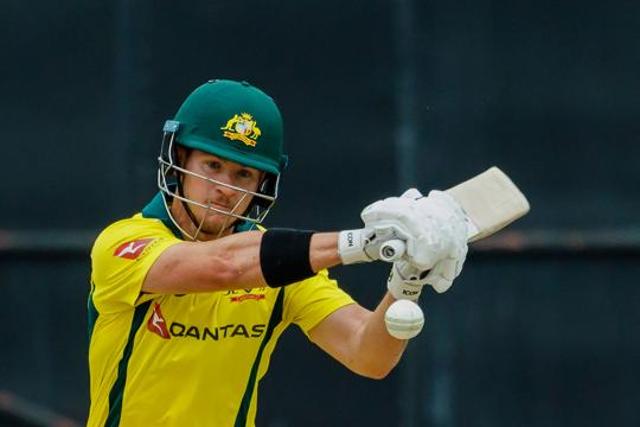 File - Australia's batsman D'Arcy Short watches the ball after playing a shot during a match (AFP)