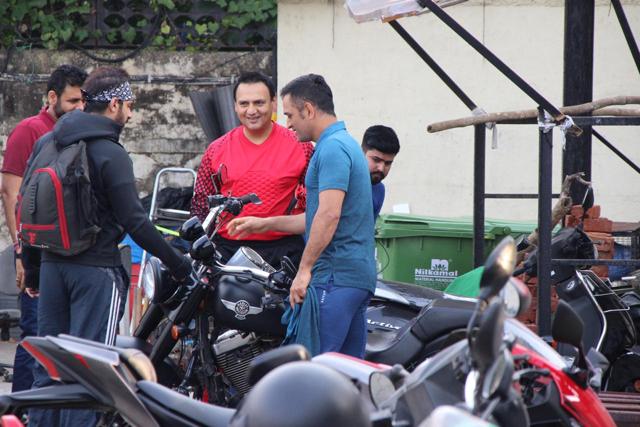 MS Dhoni spotted at the match. (Viral Bhayani) MS Dhoni spotted at the match. (Viral Bhayani)