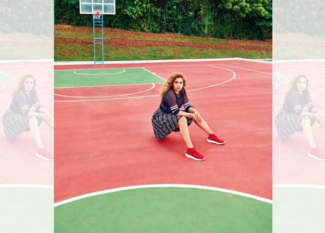 Jwala always wears versatile outfits from gorgeous dresses to handloom saris (Skirt and shoes, Zara; sports bra, Adidas; top, Koovs) (Prabhat Shetty) Jwala always wears versatile outfits from gorgeous dresses to handloom saris (Skirt and shoes, Zara; sports bra, Adidas; top, Koovs) (Prabhat Shetty)