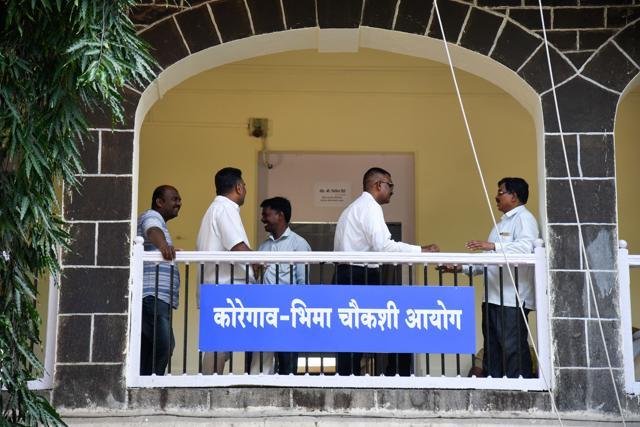 Bhima Koregaon judicial commission office in Pune on Wednesday. (Sanket Wankhade/HT PHOTO) Bhima Koregaon judicial commission office in Pune on Wednesday. (Sanket Wankhade/HT PHOTO)