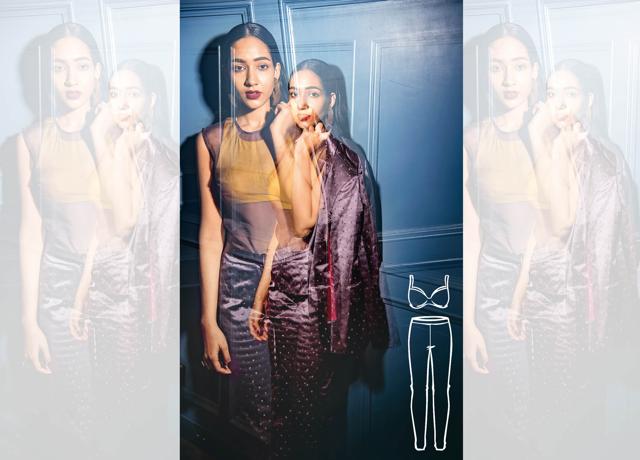 Swimsuit, The Summer House; jacket, pants and organza top, Kshitij Jalori; jewellery, Mirakin (Hari Nair) Swimsuit, The Summer House; jacket, pants and organza top, Kshitij Jalori; jewellery, Mirakin (Hari Nair)