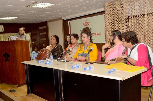 The panel at Sahitya Akademi’s LGBTQ literary meet in Kolkata anchored by Manabi Bandopadhyay, India’s first transgender college principal. The panel at Sahitya Akademi’s LGBTQ literary meet in Kolkata anchored by Manabi Bandopadhyay, India’s first transgender college principal.