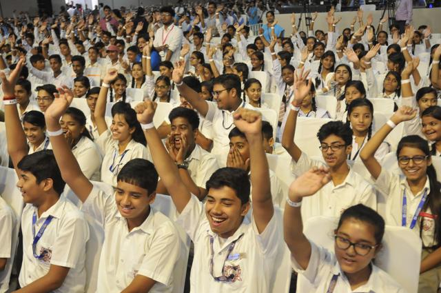 Students from 15 schools attended the training session in Lucknow. (Deepak Gupta/HT Photo) Students from 15 schools attended the training session in Lucknow. (Deepak Gupta/HT Photo)