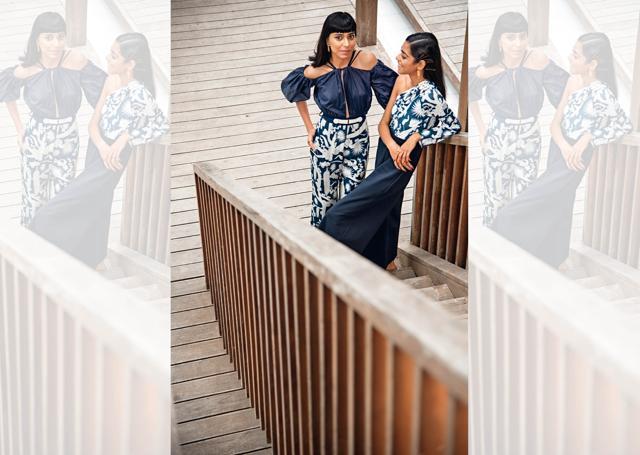On Urvi (left): Jumpsuit, Shivan & Narresh; jewellery, Latique On Ashika (right): Jumpsuit, Shivan & Narresh; jewellery, Latique (Hari Nair) On Urvi (left): Jumpsuit, Shivan & Narresh; jewellery, Latique On Ashika (right): Jumpsuit, Shivan & Narresh; jewellery, Latique (Hari Nair)