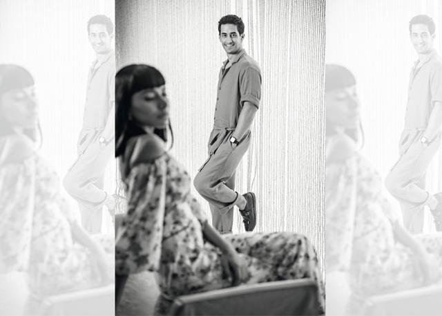 On Urvi (Left): Jumpsuit, Adarsh Gill. On Rajat (Right): Jumpsuit, Anuj Bhutani; watch, Fitbit; shoes, Clarks (Hari Nair) On Urvi (Left): Jumpsuit, Adarsh Gill. On Rajat (Right): Jumpsuit, Anuj Bhutani; watch, Fitbit; shoes, Clarks (Hari Nair)