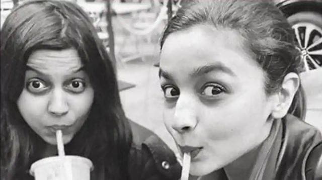 Alia Bhatt with sister Shaheen.