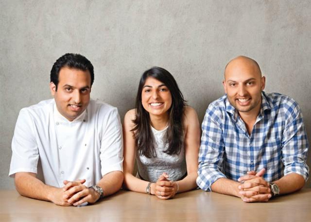 (From left) Founder Karam Sethi runs the group with his sister and sommelier Sunaina and brother Jyotin Sethi