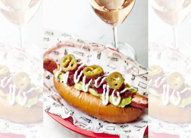 Bubbledogs serves 12 kinds of hot dogs with champagne