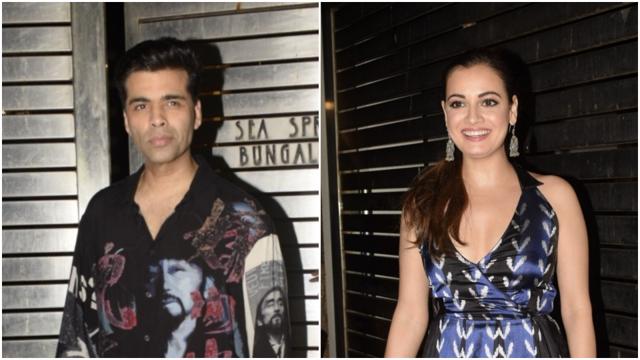 Karan Johar and Dia Mirza at Zoya Akhtar’s birthday party. Karan Johar and Dia Mirza at Zoya Akhtar’s birthday party.
