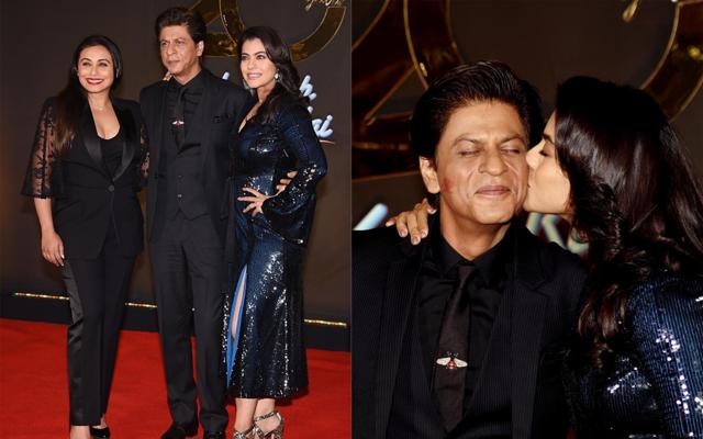 The Kuch Kuch Hota Hai star cast at the event. (AFP) The Kuch Kuch Hota Hai star cast at the event. (AFP)
